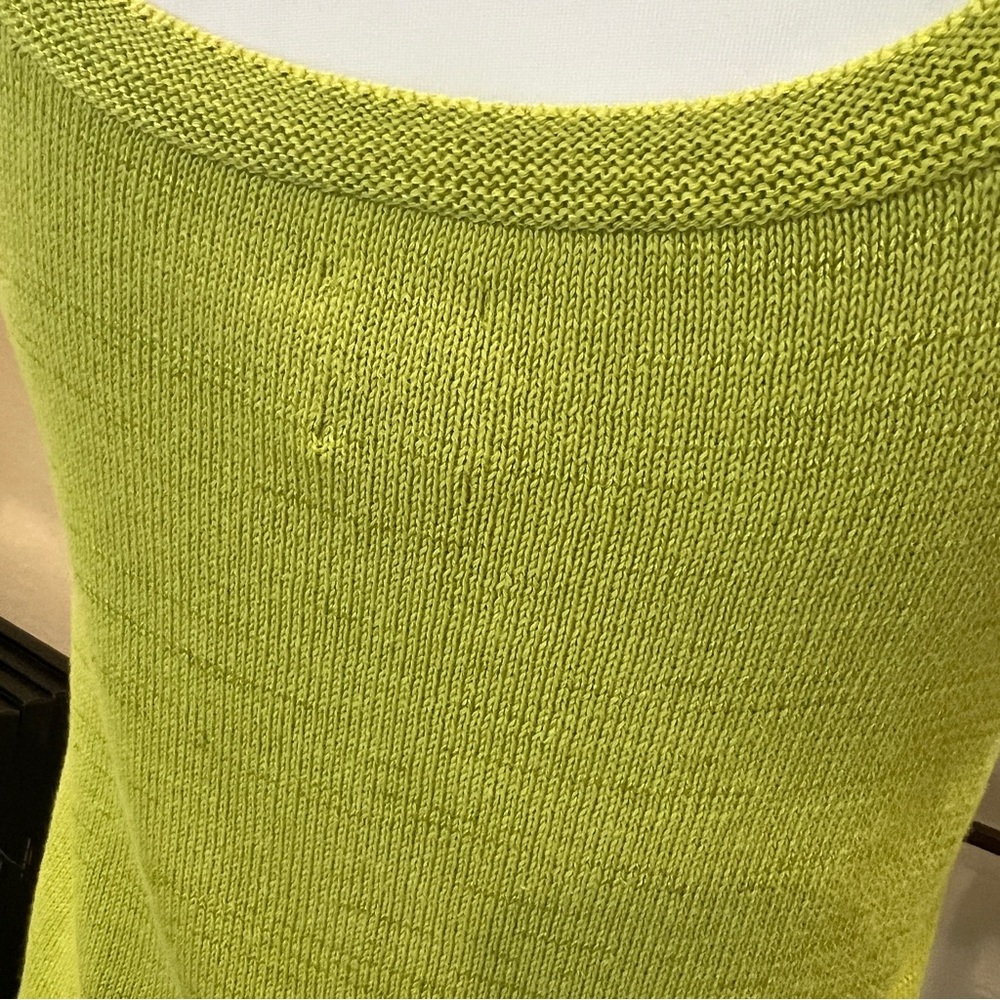 Nic+Zoe Mesh Stitch Knit Tank Top Sleeveless Grasshopper Green S NWT - Picture 10 of 15